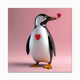 Valentine Penguin Canvas Print