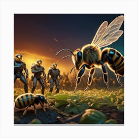 Bee Fighters Canvas Print