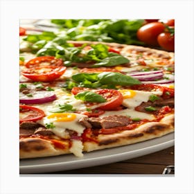 Pizza On A Plate Canvas Print