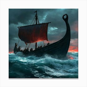 A Digital Illustration Of A Dramatic And Intense S Canvas Print