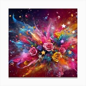 Colorful Roses 1 Canvas Print