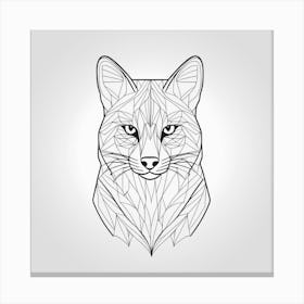 Fox Head Vector Illustration Canvas Print