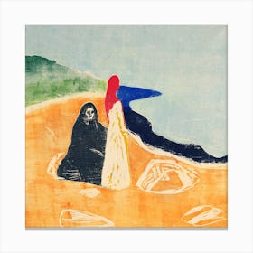 Two Women On The Shore, Edvard Munch Canvas Print
