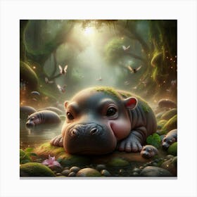 Hippo 6 Canvas Print