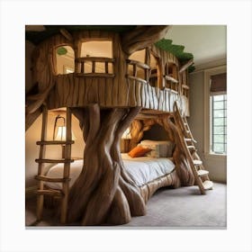 Treehouse Bed Canvas Print