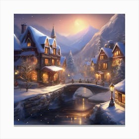 Christmas Village 1 Canvas Print