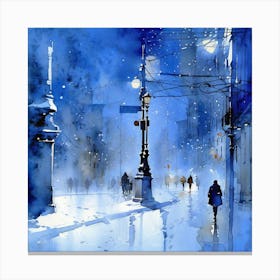 Night In The City 1 Canvas Print