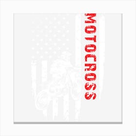 Trending Dirt Bike American Flag 4th Of July Motorcross Canvas Print