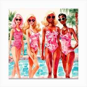 Barbie And Friends Canvas Print
