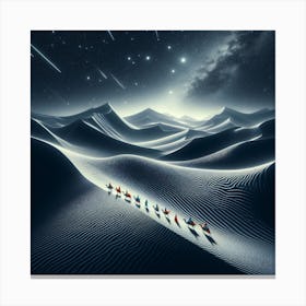 Whispers of the Desert: Shifting Sands and Starry Dreams 1 Canvas Print