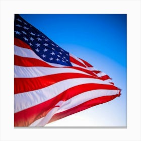 American Flag Ripple Effect In Closeup Stripes And Stars Representing Julys Pride And Nations Loy 2 1 Canvas Print