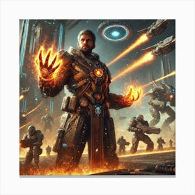 Icarion Sorath Ashheart Tactical Fire Command Sci Fi Canvas Print