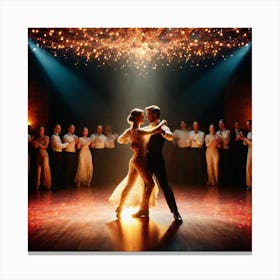 Dancers On Stage Canvas Print