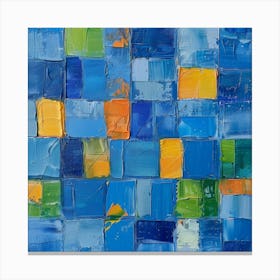 Blue Squares 11 Canvas Print