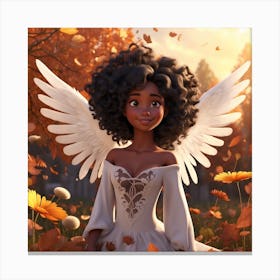 Beautiful Fall Angel Canvas Print