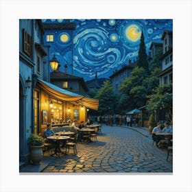 Cafe Terrace At Night, Van Gogh Canvas Print