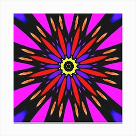 Abstract Psychedelic Flower Canvas Print