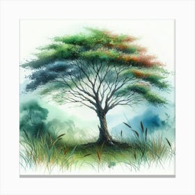 Watercolor Tree Canvas Print