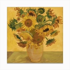 Sunflowers, Vincent Van Gogh (3) 1 Canvas Print