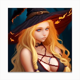 Sydney the blonde Witch Canvas Print