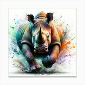 Rhino Print 1 Canvas Print