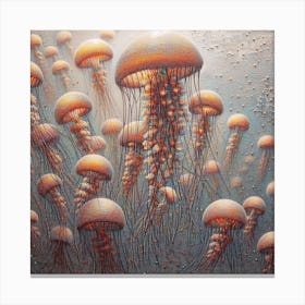 Shoal of jellyfish 4 Canvas Print