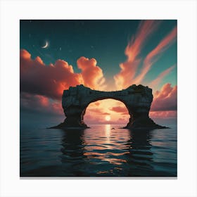 Arch At Sunset Canvas Print