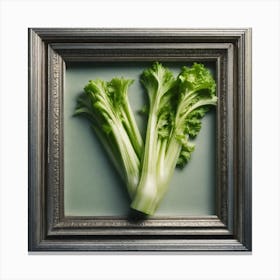 Framed Celery Canvas Print