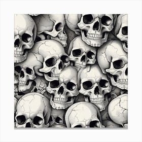 Realistic Skull Flat Surface Pattern For Background Use Ultra Hd Realistic Vivid Colors Highly D (5) Canvas Print