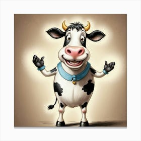 Cartoon Cow 14 Canvas Print