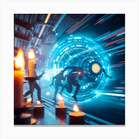 Futuristic Spaceship Canvas Print