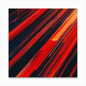 Abstract Red Light Streaks Canvas Print