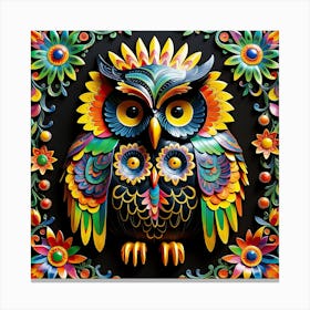 Colorful Owl 1 Canvas Print