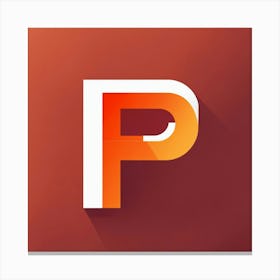 A Lettermark Of Letter P (3) Canvas Print