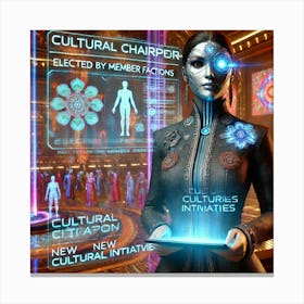 Cultural Chairperson Futuristic Canvas Print