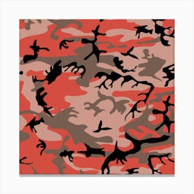 Red Camouflage, Brown Camouflage, Urban Camouflage, Military, Army Canvas Print