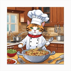 Chef Cat Canvas Print