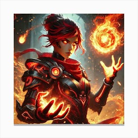 Kaida Flameheart Pyrokinetic Control Canvas Print