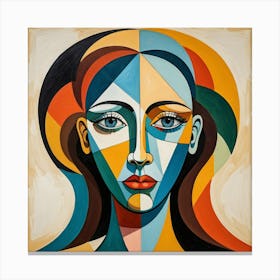 Abstract Woman'S Face Canvas Print