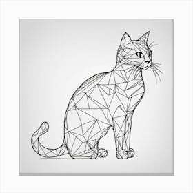 Polygonal Cat Canvas Print