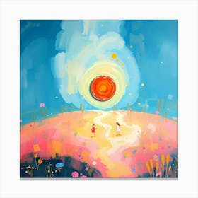 Sun And The Moon 2 Canvas Print