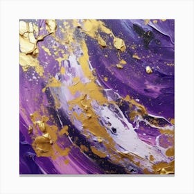 Purple And Gold Swirl Canvas Print
