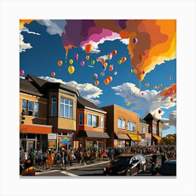 Balloons In The Sky 1 Canvas Print