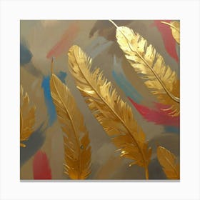 Gold Feathers 2 Canvas Print
