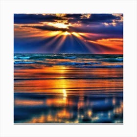 Sunset On The Beach 543 Canvas Print