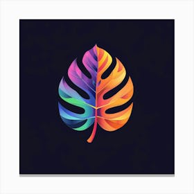 Rainbow Leaf 4 Canvas Print