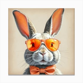 Rabbit In Sunglasses 15 Canvas Print