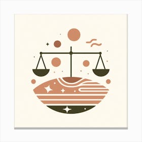 Libra Zodiac Sign minimalist 2 Canvas Print