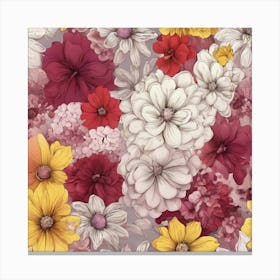 Dahlias Canvas Print