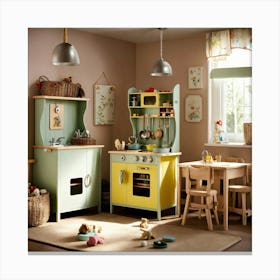 Wooden Play Kitchens Similar To The One On Www Canvas Print